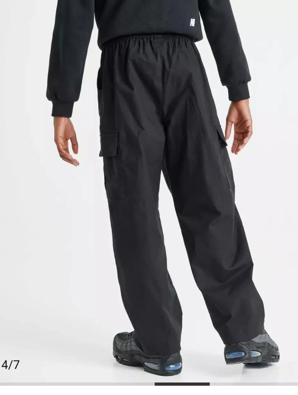Nike Big Kids' Sportswear Club Woven Cargo Pants - Black